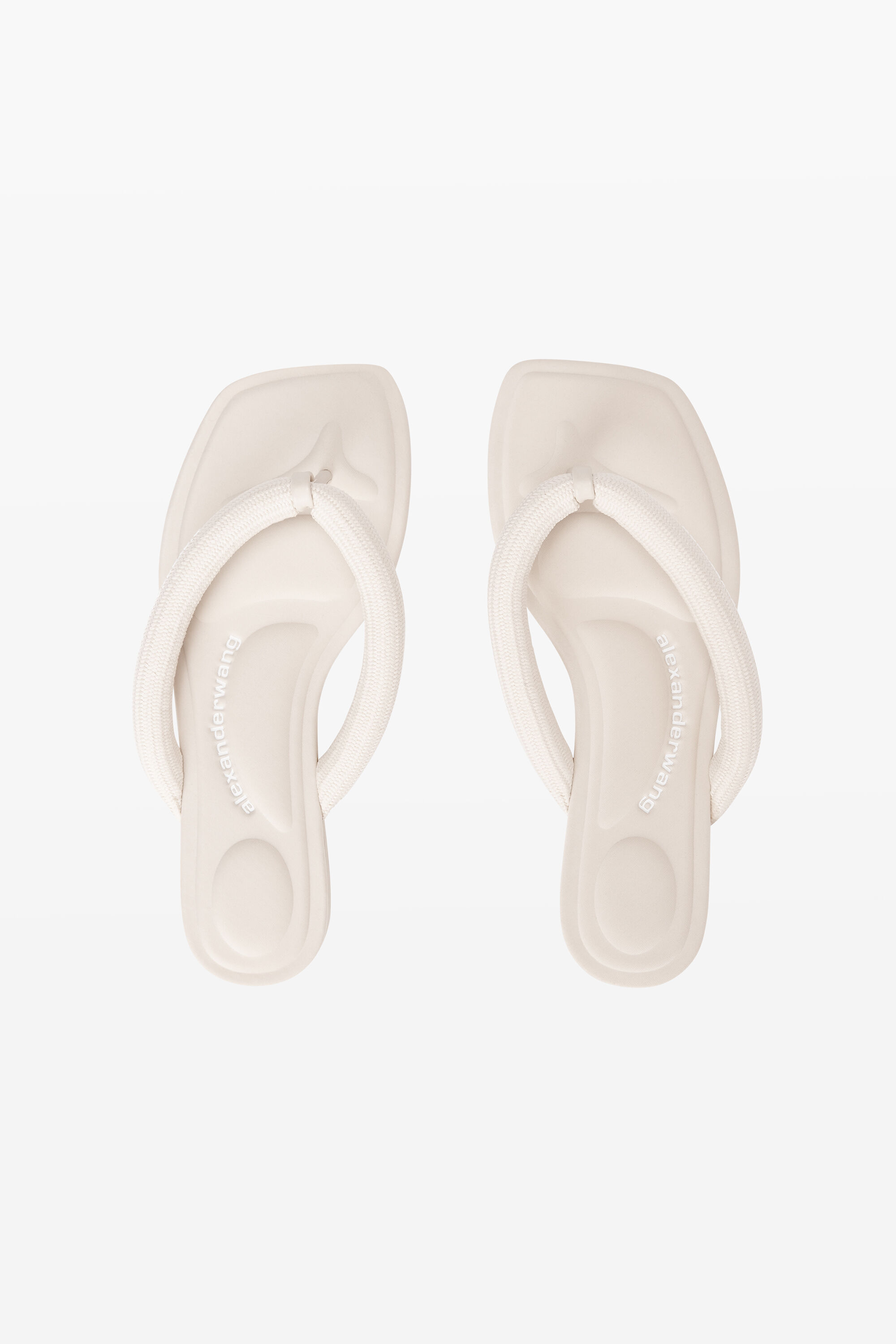 Jenna Tubular Flat Thong Sandal in VANILLA | alexanderwang®