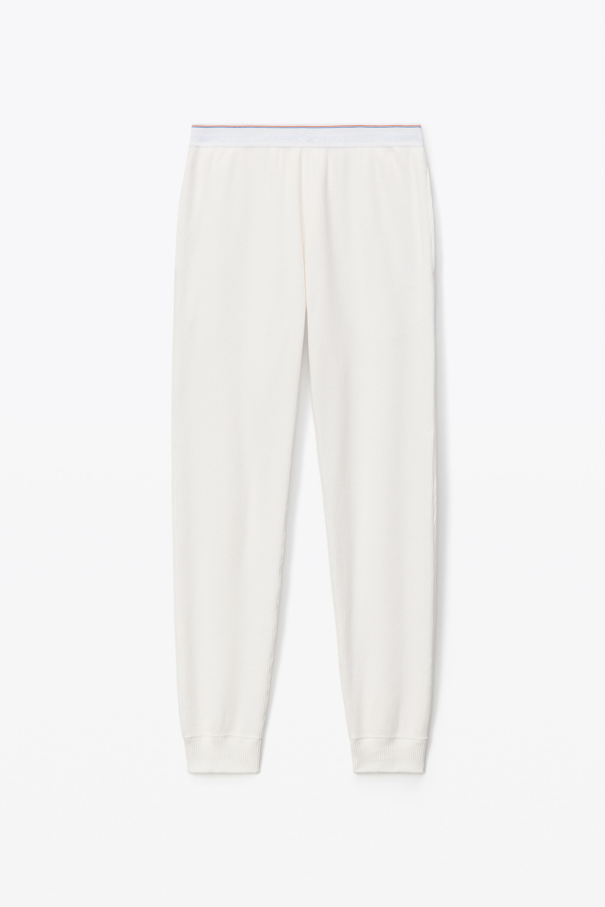 UNISEX JOGGER IN COTTON WAFFLE THERMAL in WHITE | alexanderwang®
