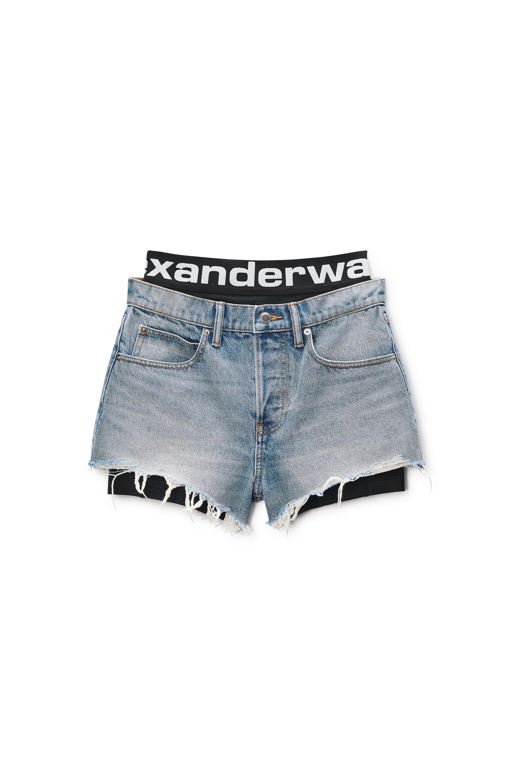 PRE-STYLED RELAXED LOGO BIKE SHORT in AUTHENTIC LIGHT INDIGO