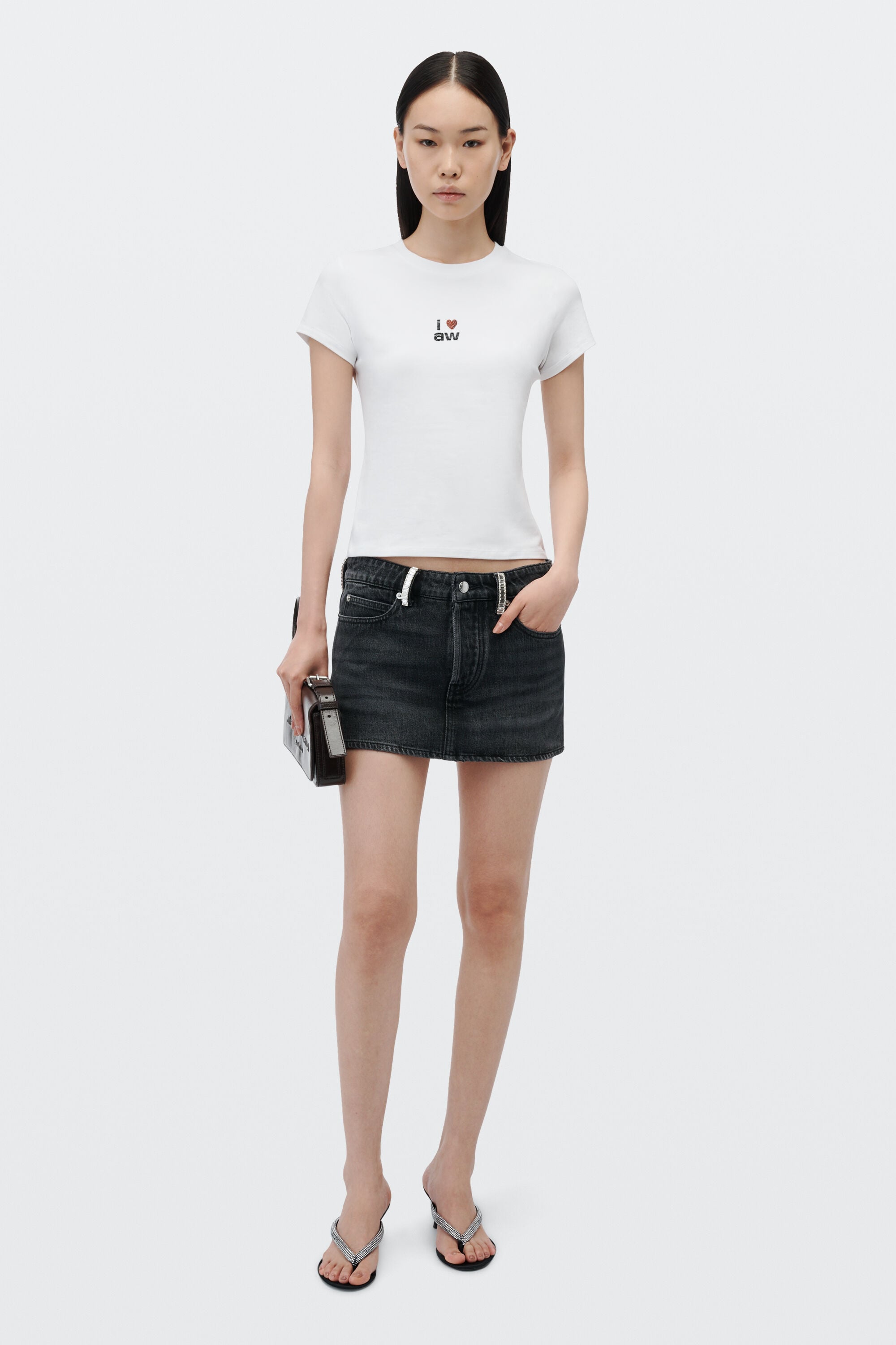 alexanderwang アレキサンダーワング クリスタル ベルトループ デニム