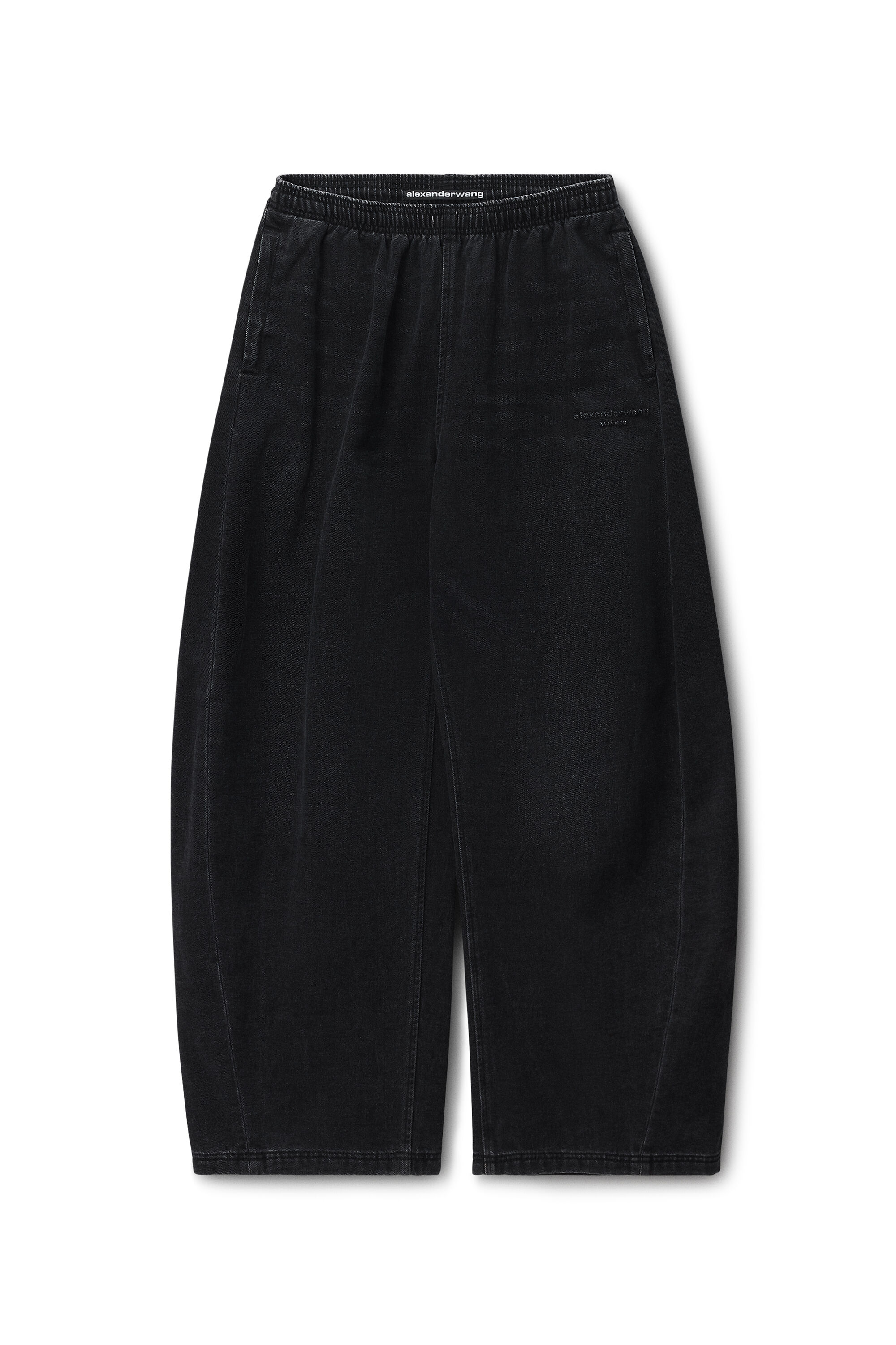 Brushed Denim Sweatpant in FADED BLACK | alexanderwang®