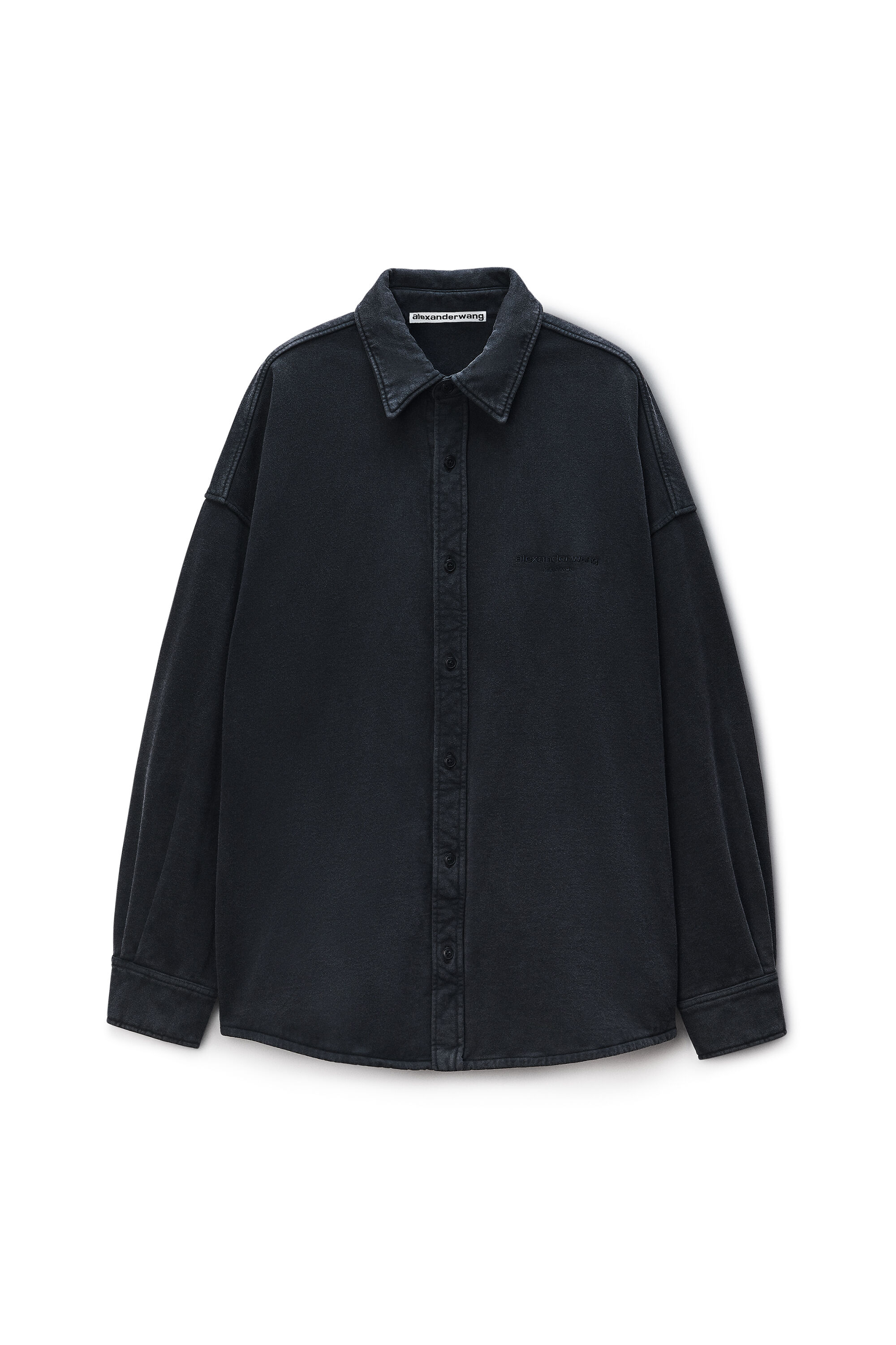【alexanderwang】シャツ Oversized Button Down in WASHED BLACK | alexanderwang®