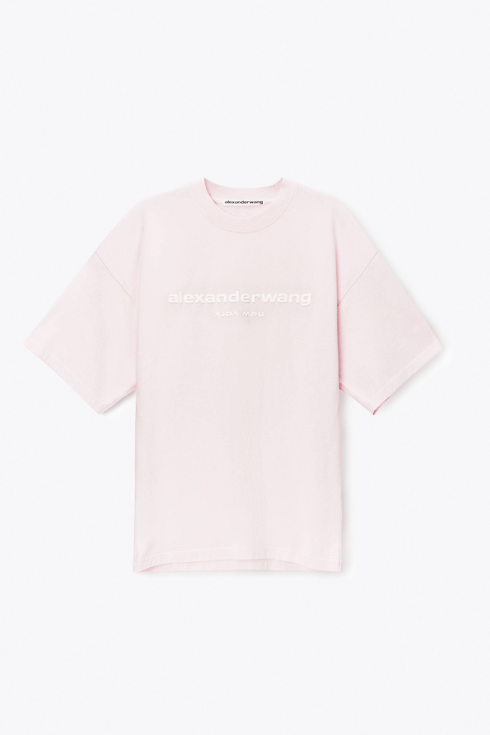 Puff Logo Oversized Tee in LIGHT PINK | alexanderwang®