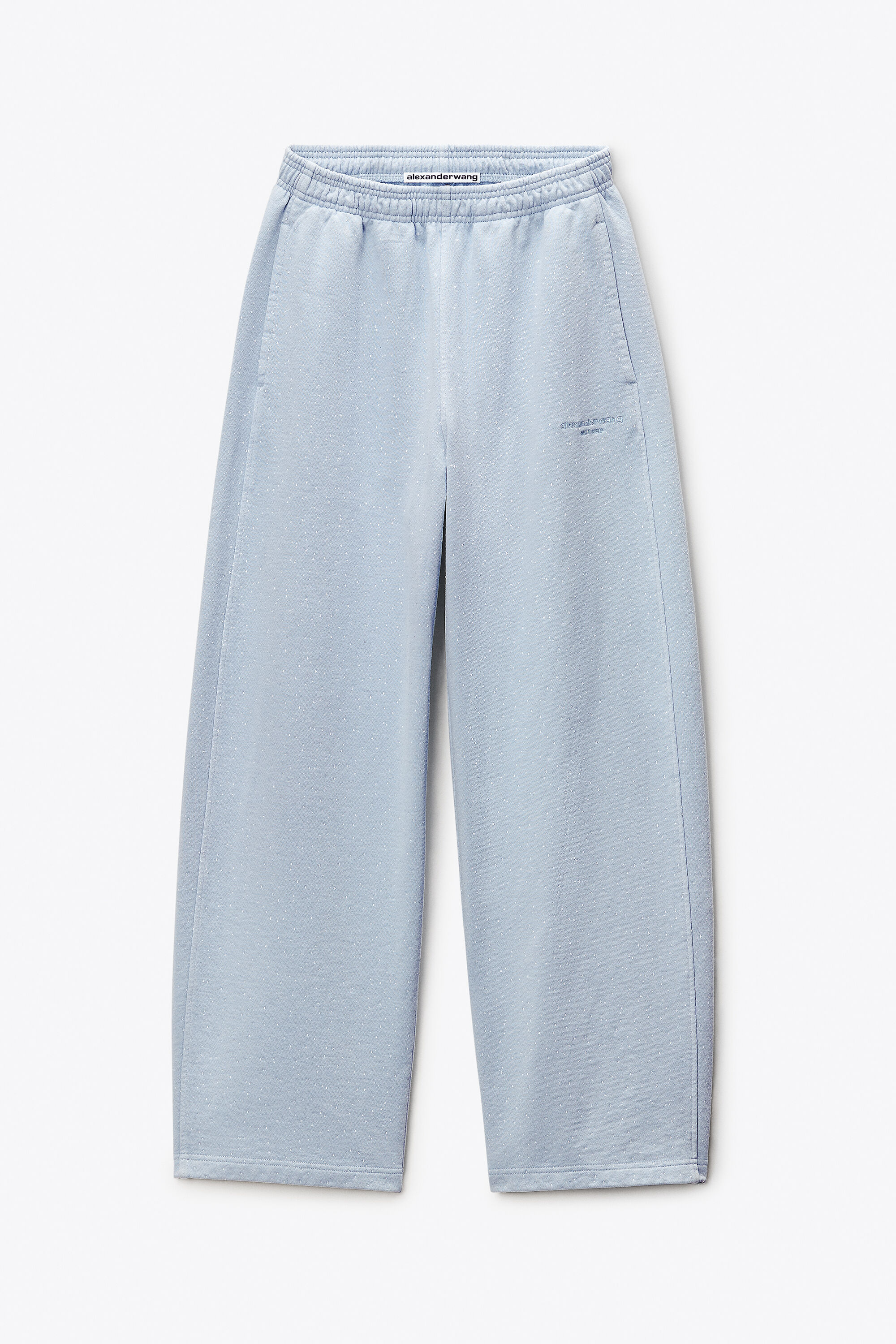 CRYSTAL HOTFIX MID-RISE RELAXED SWEATPANT in WASHED SKY