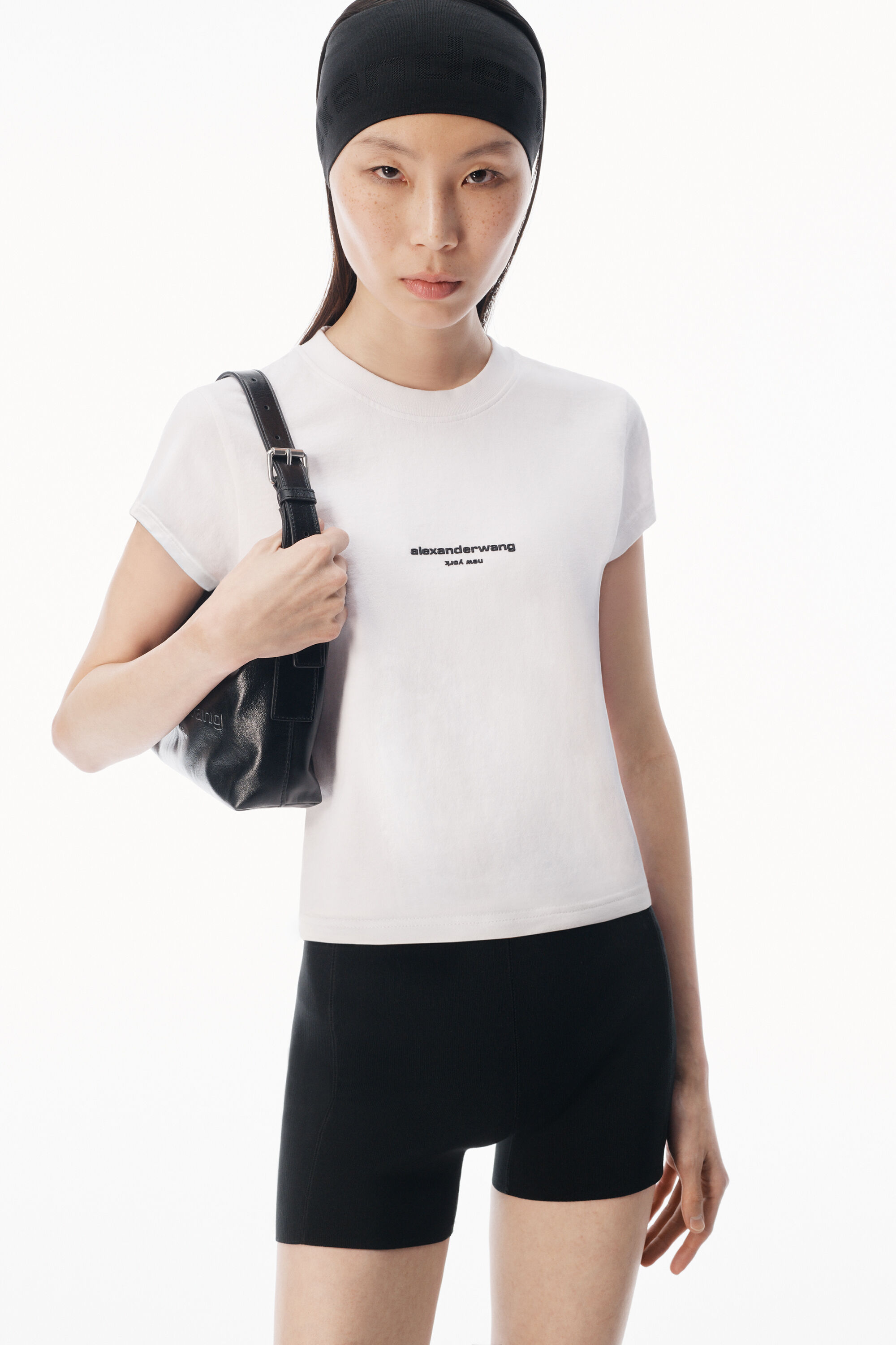 新品 alexanderwang ロゴ Tシャツ アレキサンダーワン alexanderwang アレキサンダーワング ロゴプリント フィットTシャツ
