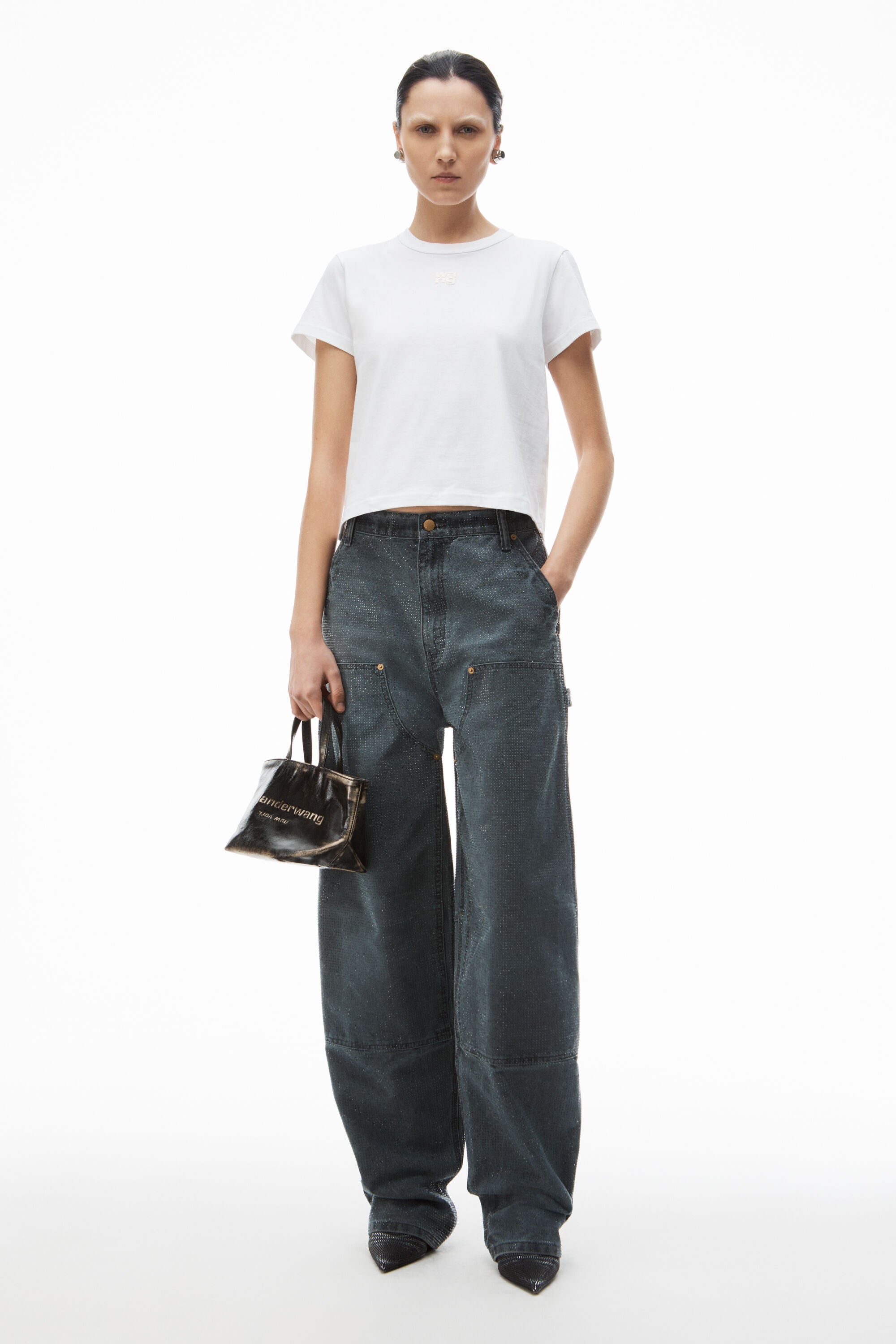 alexanderwang アレキサンダーワング パフロゴ コットンジャージー t