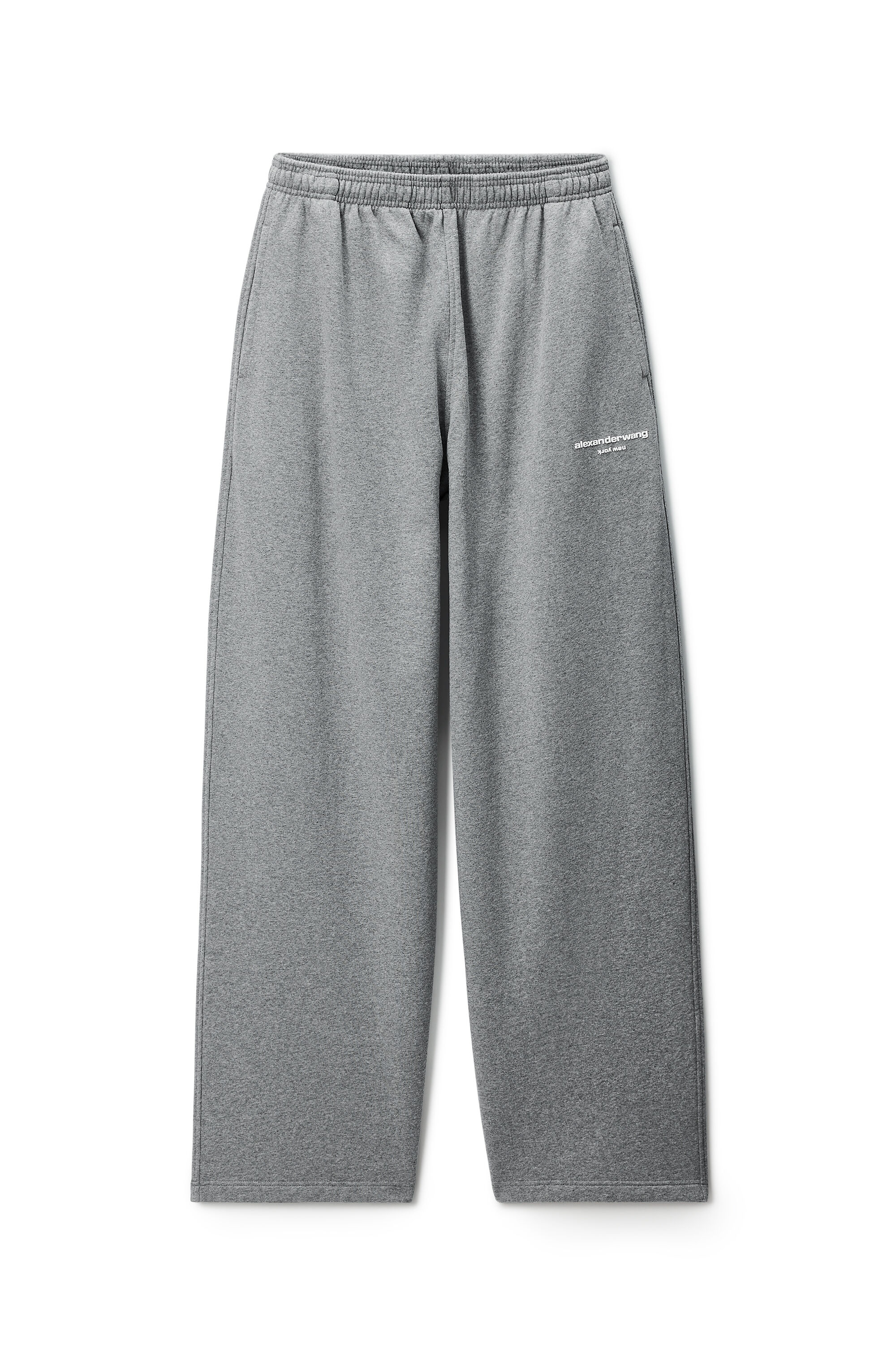LOGO PRINT MID-RISE OVERSIZED SWEATPANT in SIDEWALK | alexanderwang®