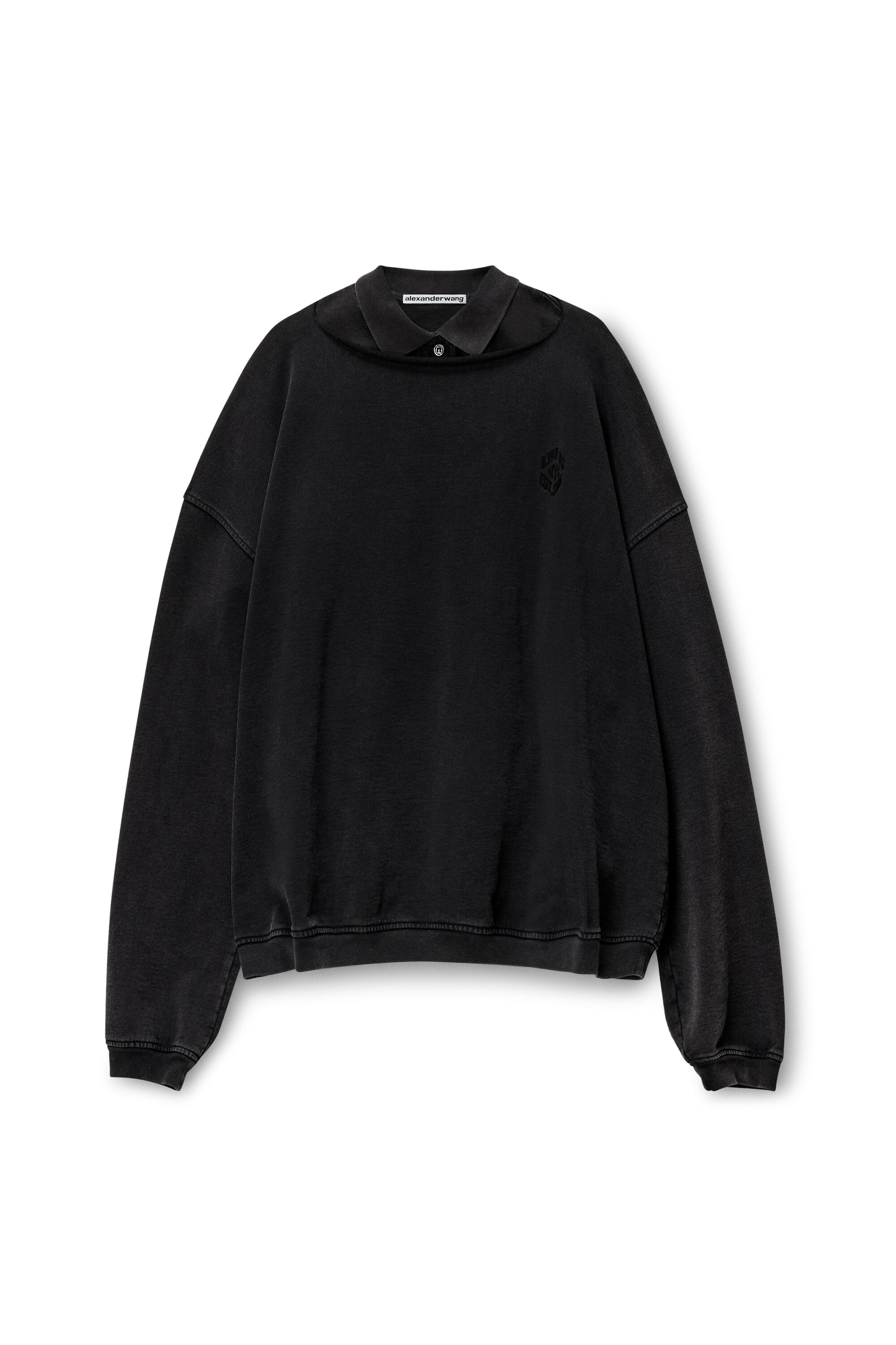 Polo Dickie Sweatshirt in WASHED BLACK | alexanderwang®