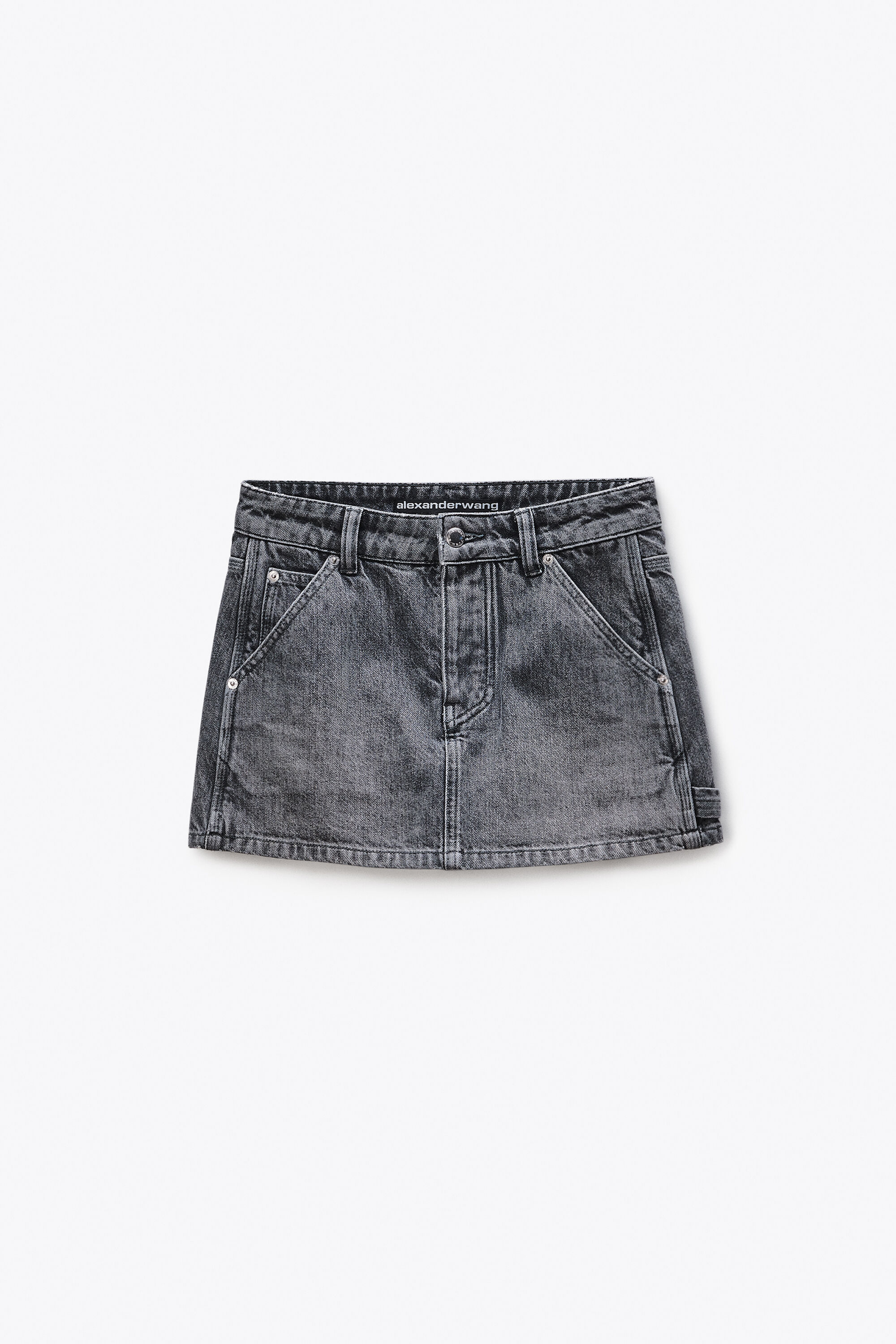 Carpenter Mini Skort in LIGHT GREY | alexanderwang®