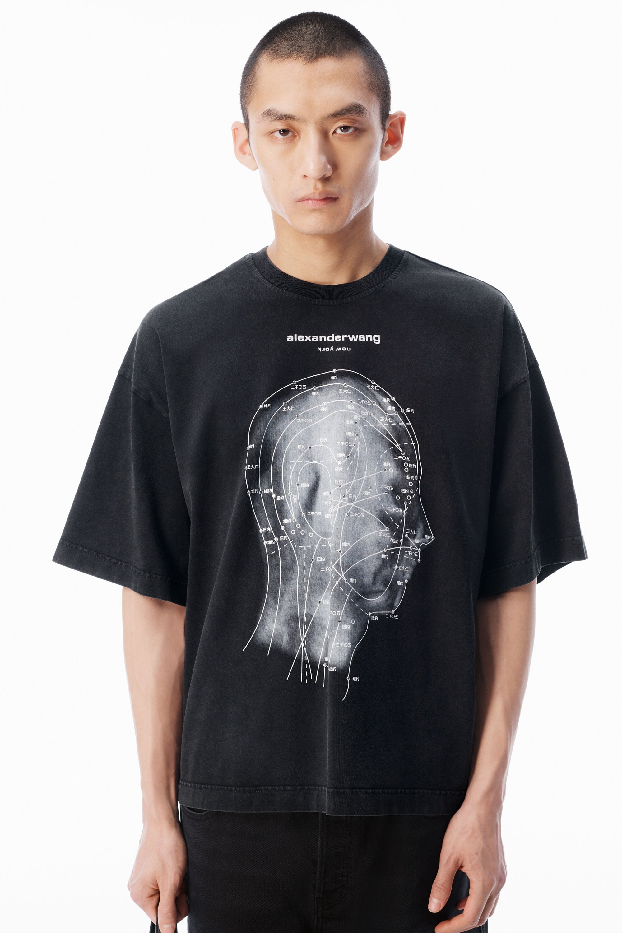 Eastern Medicine Tee in WASHED BLACK | alexanderwang®
