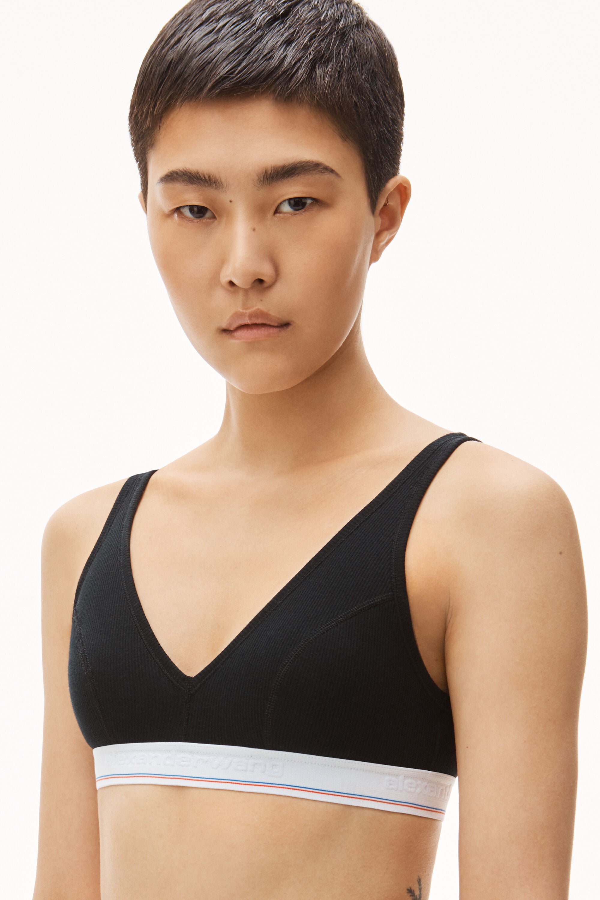 alexanderwang アレキサンダーワング リブジャージー ブラレット BLACK