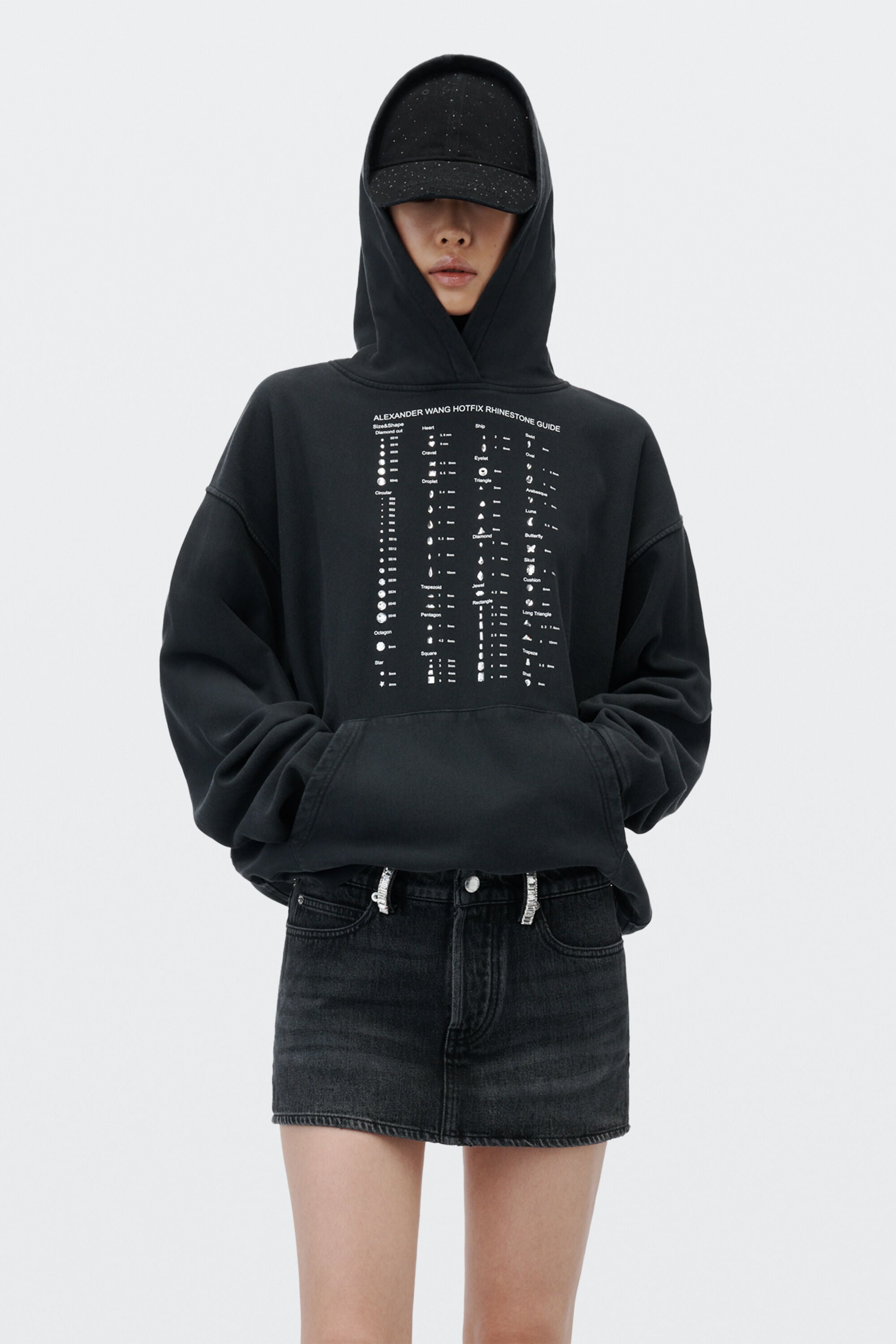 alexanderwang アレキサンダーワング クリスタルカード フーディー