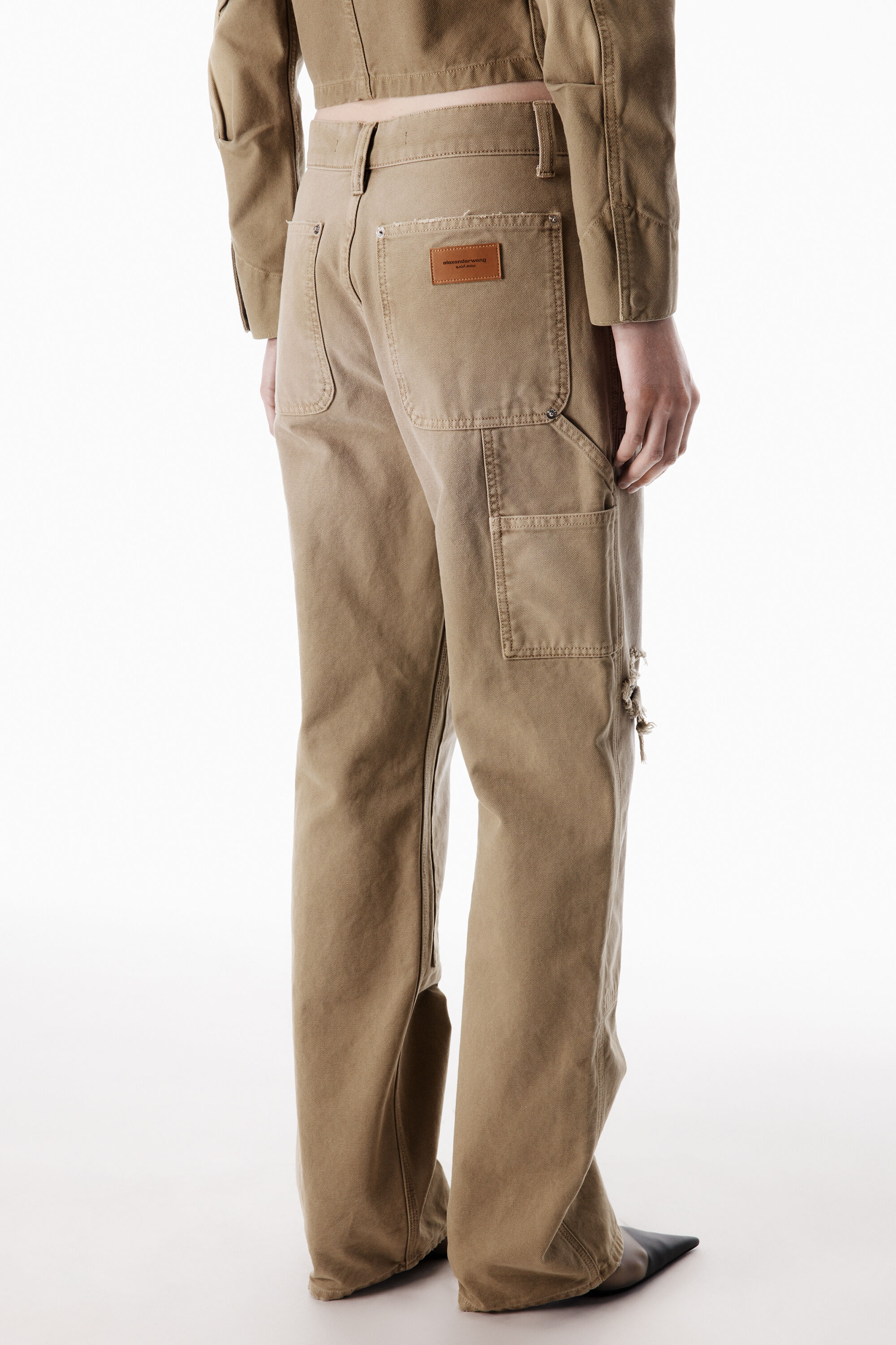 Zip Mid-Rise Carpenter Pant in VINTAGE ARMY GREEN | alexanderwang®