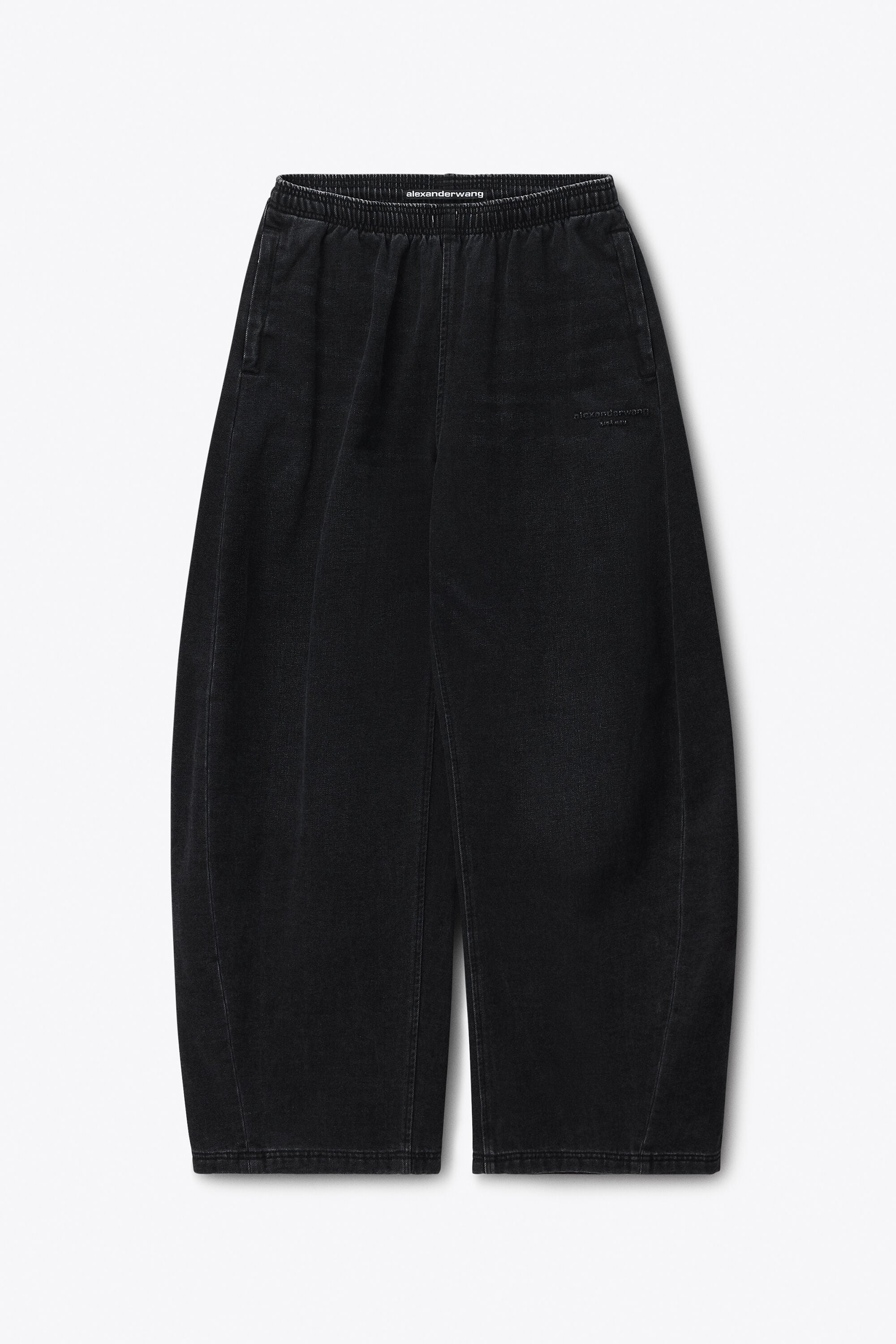 Brushed Denim Sweatpant in FADED BLACK | alexanderwang®