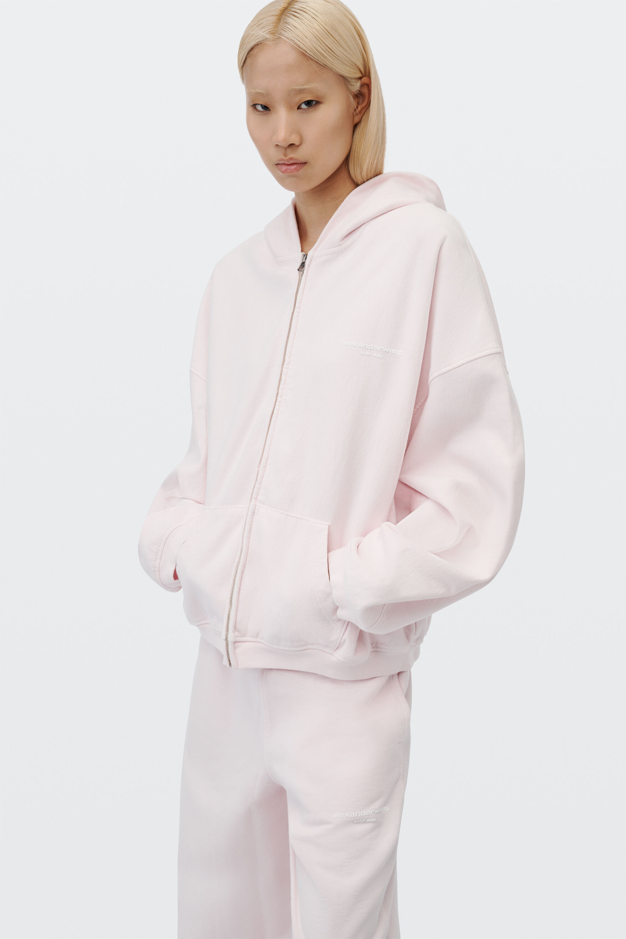 alexanderwang パーカー フーディー アレキサンダーワン ロゴ alexanderwang アレキサンダーワング LOGO PRINT OVERSIZED ZIP-UP