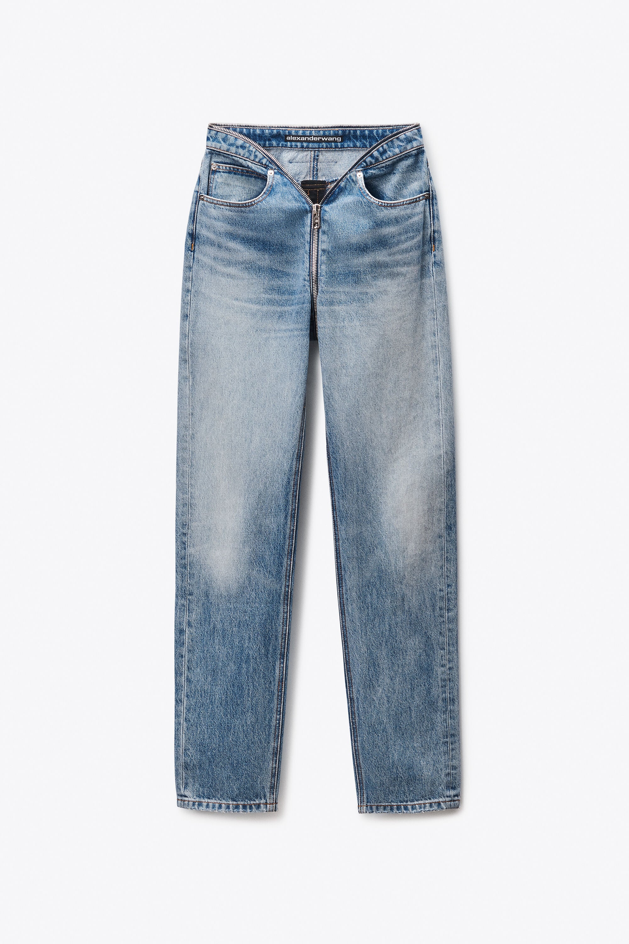 Zip V-Waist Jean in AUTHENTIC LIGHT INDIGO | alexanderwang®