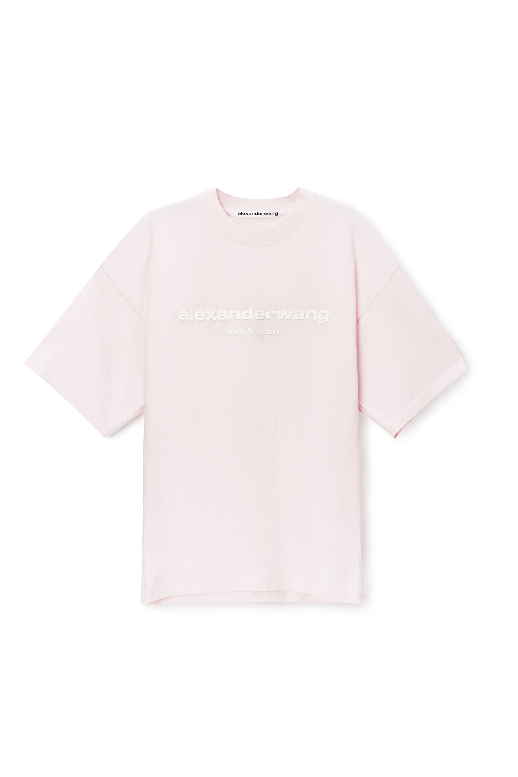 Puff Logo Oversized Tee in LIGHT PINK | alexanderwang®