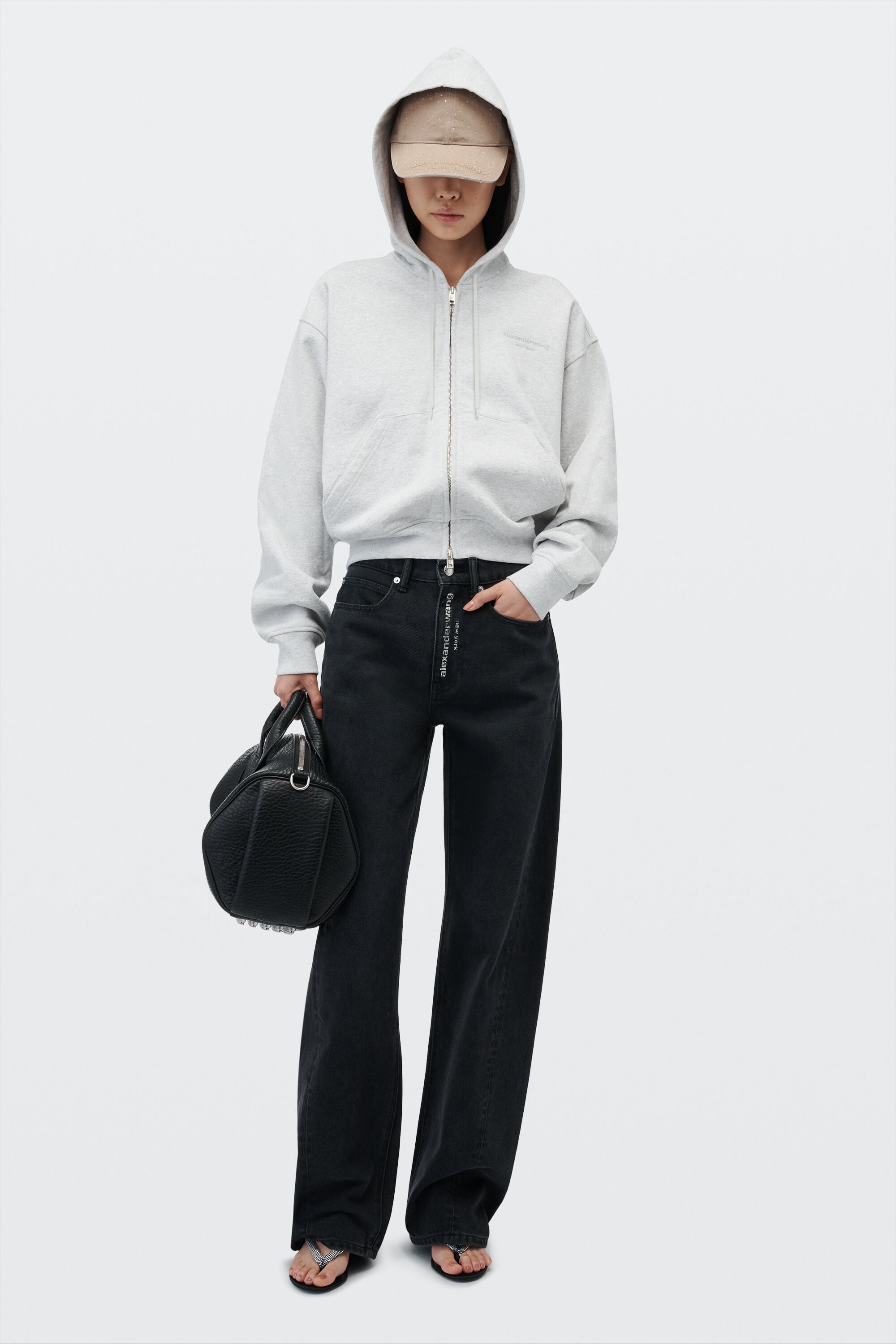 alexanderwang アレキサンダーワング FLOAT CRYSTAL LOGO FLY MID-RISE