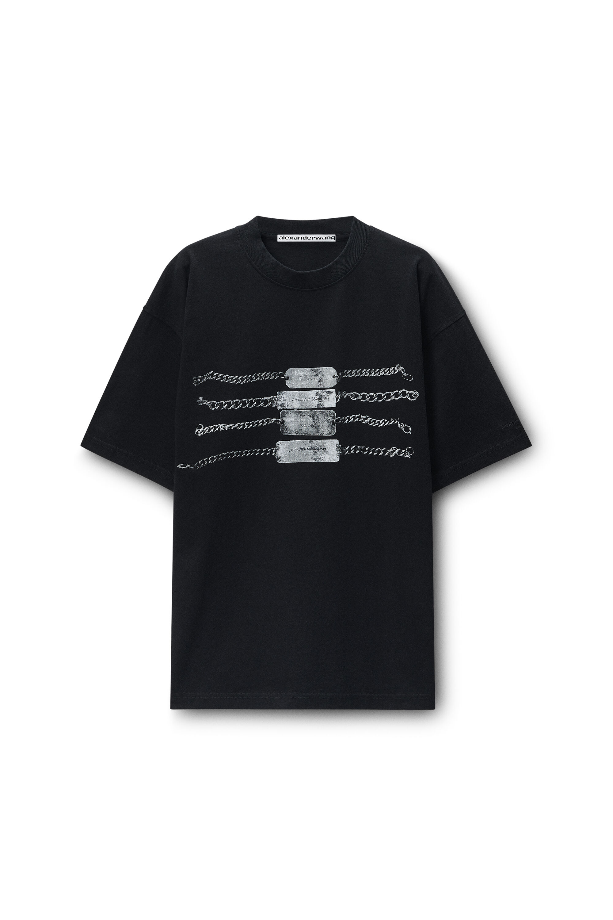 Oversized Graphic Tee in BLACK | alexanderwang®