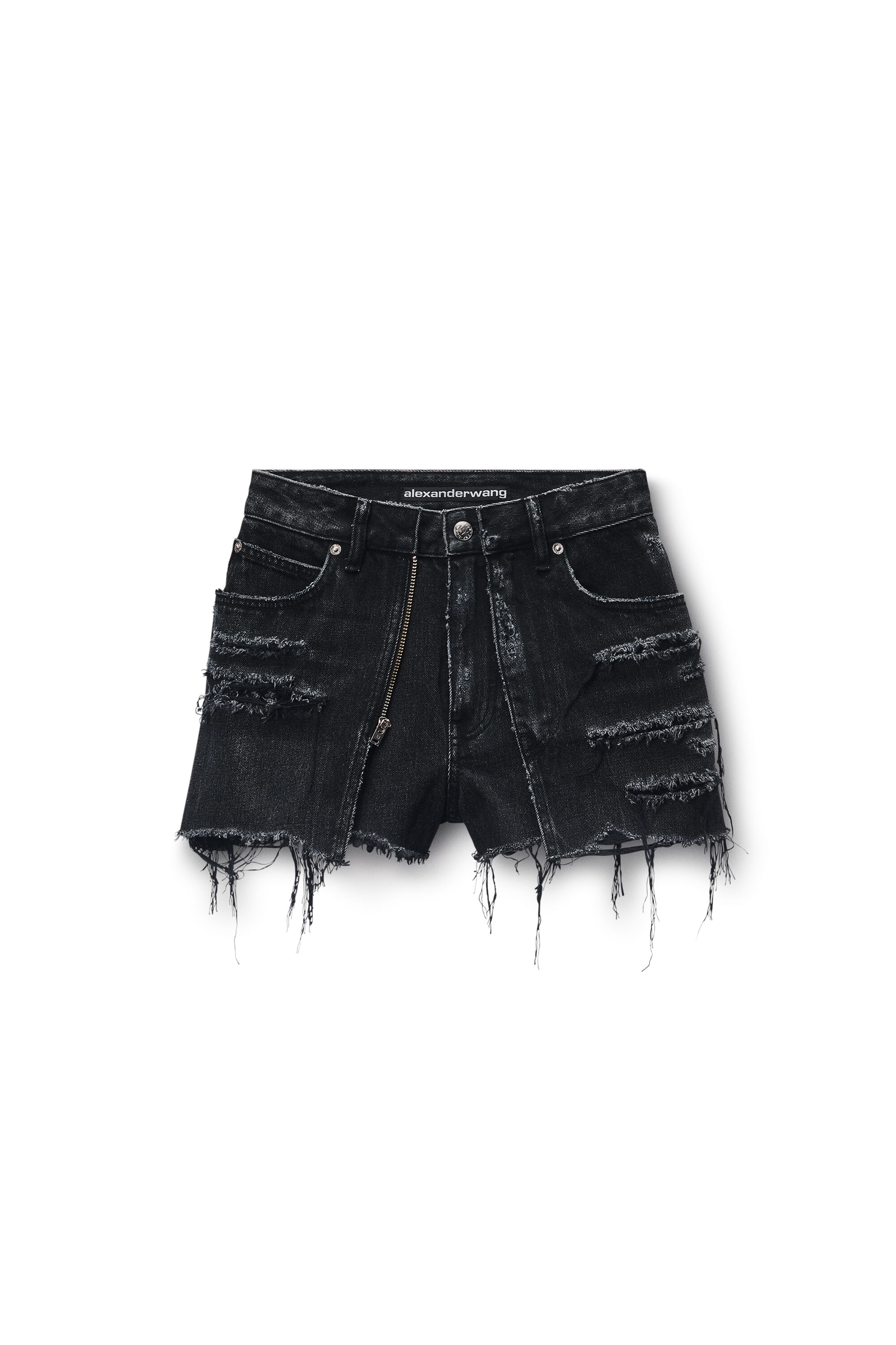 Zip Double Layer Short in GREY AGED | alexanderwang®