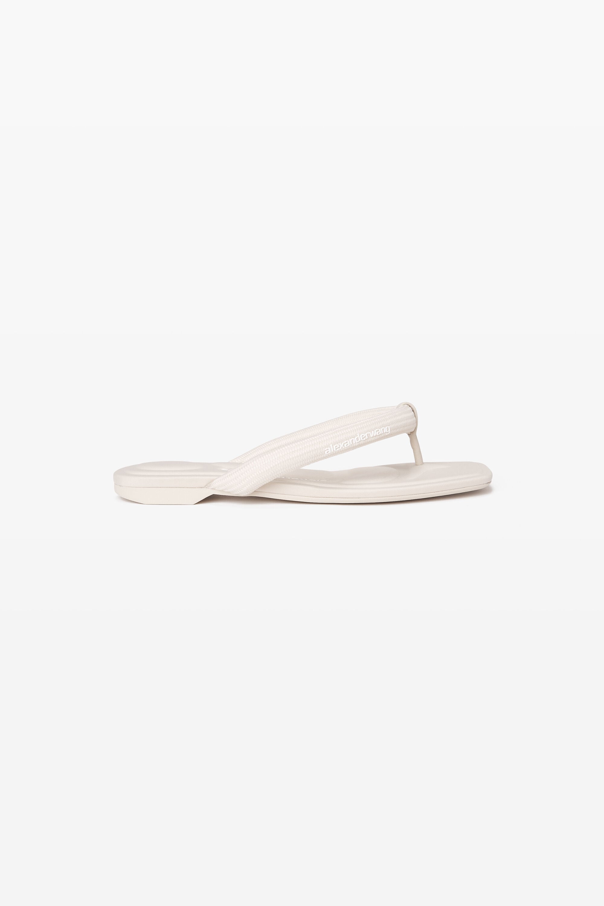 Jenna Tubular Flat Thong Sandal in VANILLA | alexanderwang®