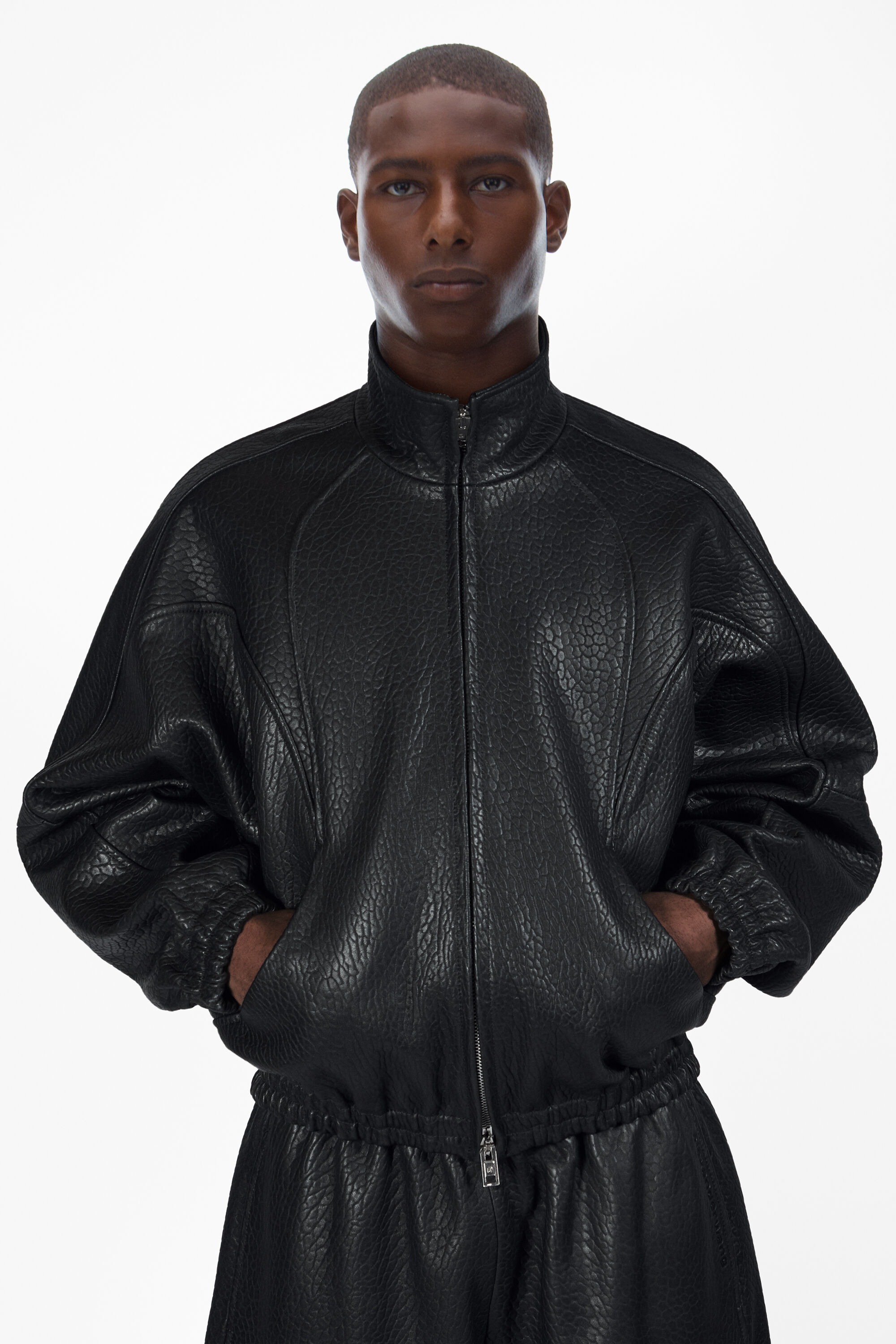Track Jacket in Primal Lambskin Leather
